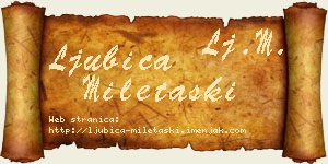 Ljubica Miletaški vizit kartica